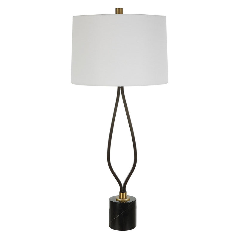 Uttermost 30245 One Light Table Lamp, Antique Brass