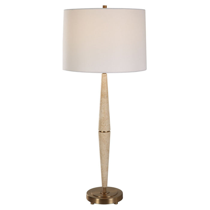 Uttermost 30247 One Light Table Lamp, Brushed Brass