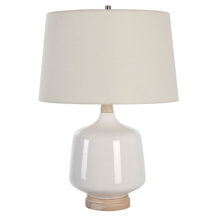 Uttermost 30250-1 One Light Table Lamp, Brushed Nickel