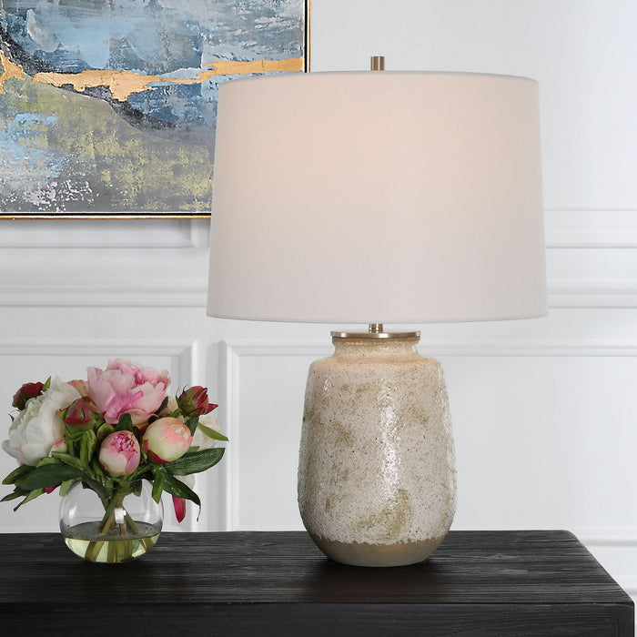 Uttermost 30251-1 One Light Table Lamp, Brushed Nickel