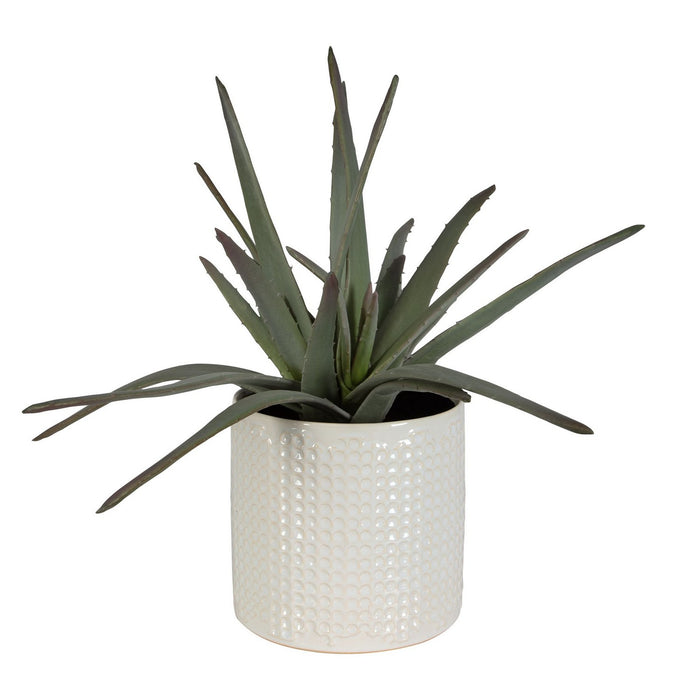 Uttermost 60210 Centerpiece, Glazed In Ivory With Beige