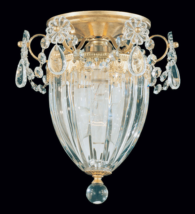 Schonbek 1239-40S One Light Semi-Flush Mount, Polished Silver