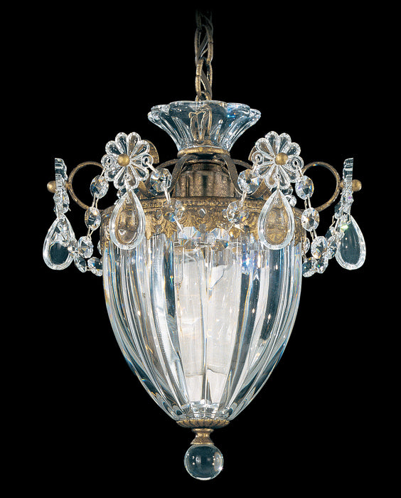 Schonbek 1241-48R One Light Mini Pendant, Antique Silver