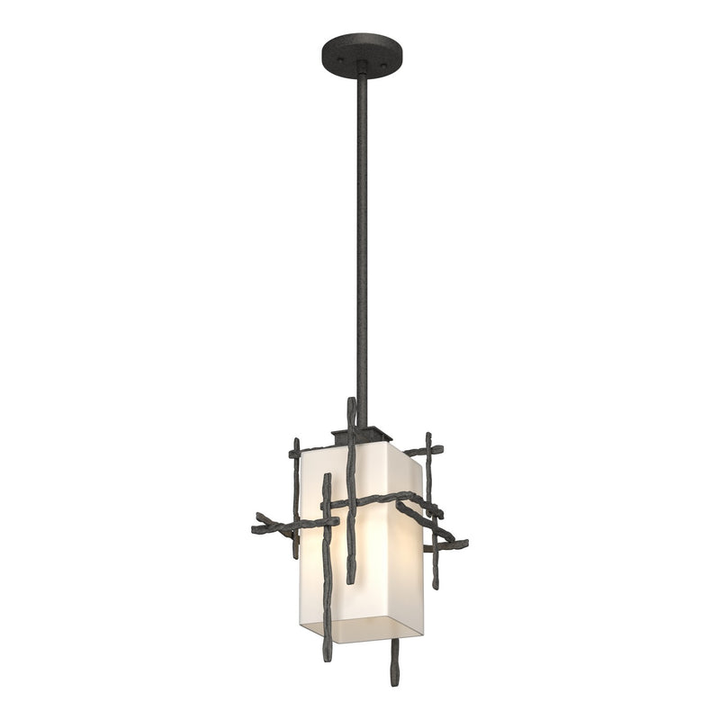 Hubbardton Forge 363015-SKT-MULT-20-GG0093 One Light Outdoor Pendant, Coastal Natural Iron