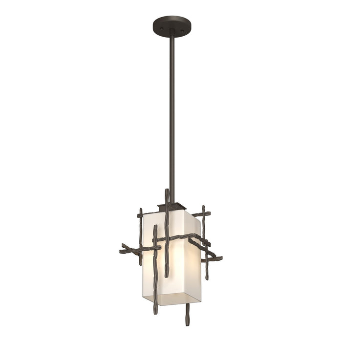 Hubbardton Forge 363015-SKT-MULT-77-GG0093 One Light Outdoor Pendant, Coastal Dark Smoke