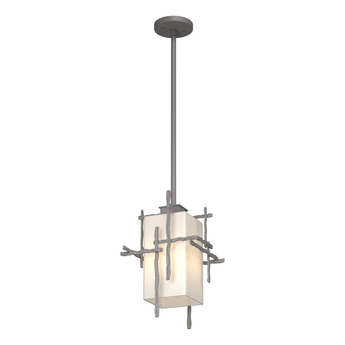Hubbardton Forge 363015-SKT-MULT-78-GG0093 One Light Outdoor Pendant, Coastal Burnished Steel