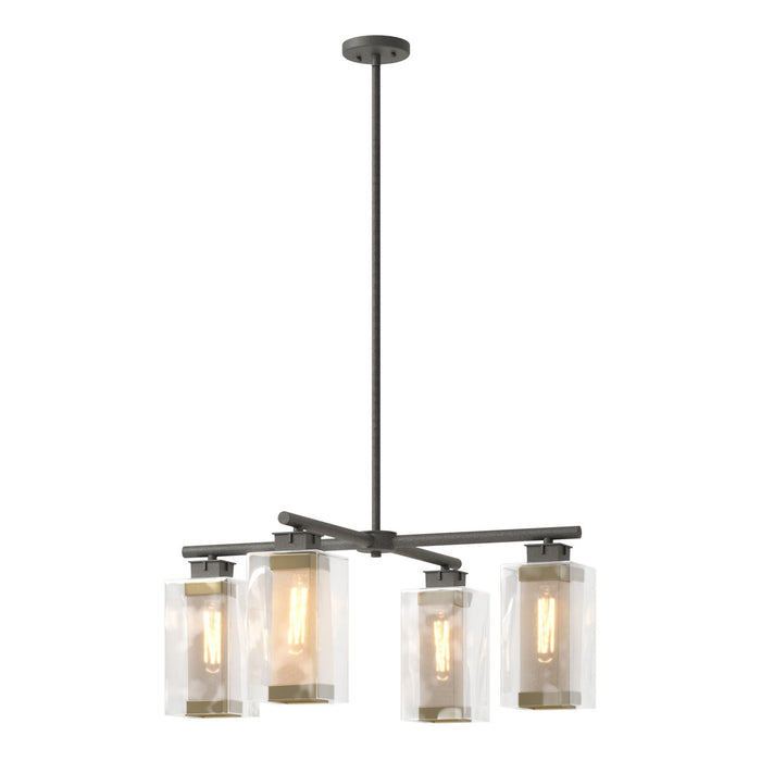 Hubbardton Forge 364213-SKT-MULT-20-70-ZM0093 Four Light Outdoor Pendant, Coastal Natural Iron