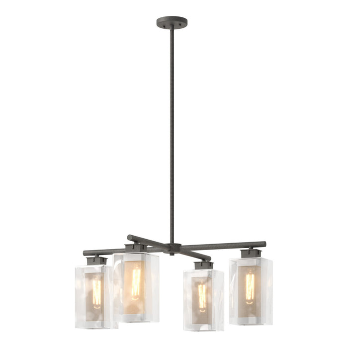 Hubbardton Forge 364213-SKT-MULT-20-72-ZM0093 Four Light Outdoor Pendant, Coastal Natural Iron