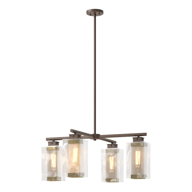 Hubbardton Forge 364213-SKT-MULT-75-70-ZM0093 Four Light Outdoor Pendant, Coastal Bronze