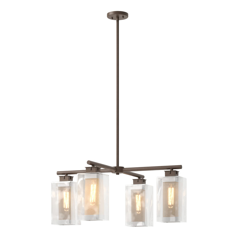 Hubbardton Forge 364213-SKT-MULT-75-72-ZM0093 Four Light Outdoor Pendant, Coastal Bronze
