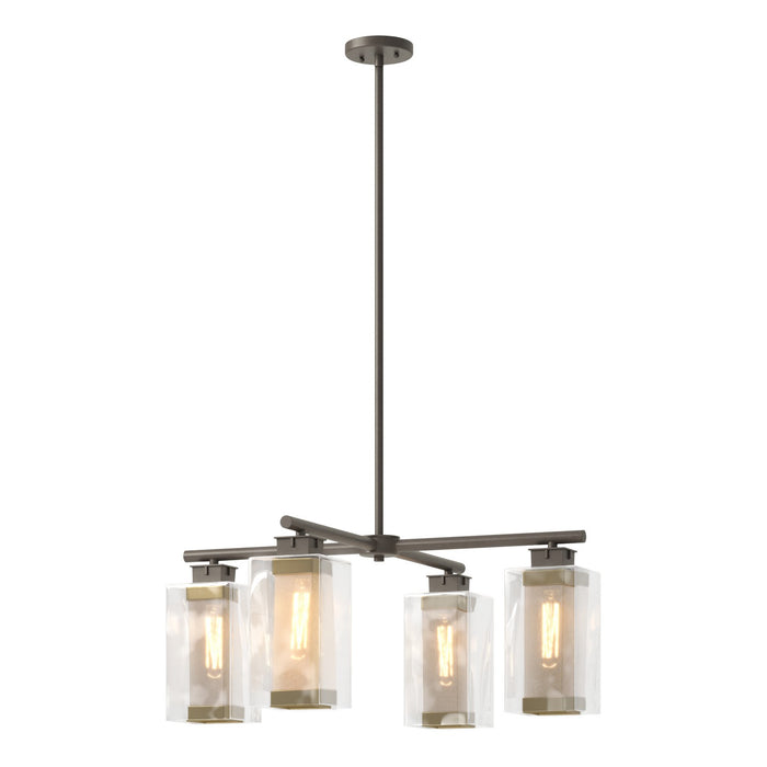 Hubbardton Forge 364213-SKT-MULT-77-70-ZM0093 Four Light Outdoor Pendant, Coastal Dark Smoke