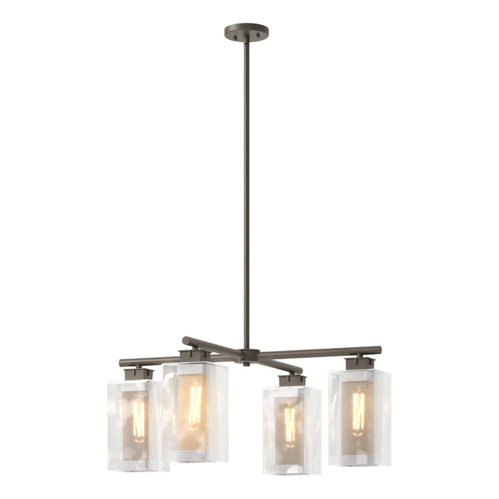 Hubbardton Forge 364213-SKT-MULT-77-72-ZM0093 Four Light Outdoor Pendant, Coastal Dark Smoke