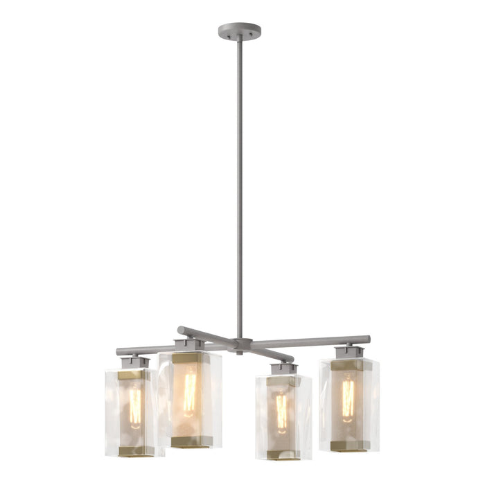 Hubbardton Forge 364213-SKT-MULT-78-70-ZM0093 Four Light Outdoor Pendant, Coastal Burnished Steel