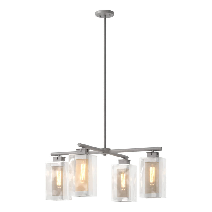 Hubbardton Forge 364213-SKT-MULT-78-72-ZM0093 Four Light Outdoor Pendant, Coastal Burnished Steel