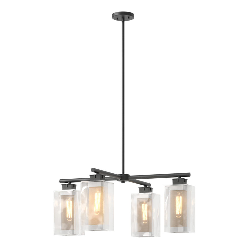 Hubbardton Forge 364213-SKT-MULT-80-72-ZM0093 Four Light Outdoor Pendant, Coastal Black