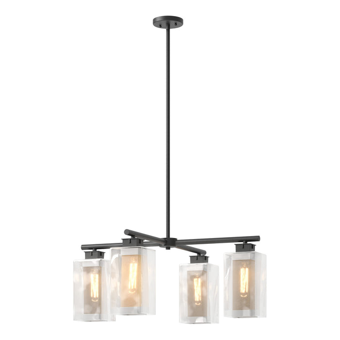 Hubbardton Forge 364213-SKT-MULT-80-72-ZM0093 Four Light Outdoor Pendant, Coastal Black