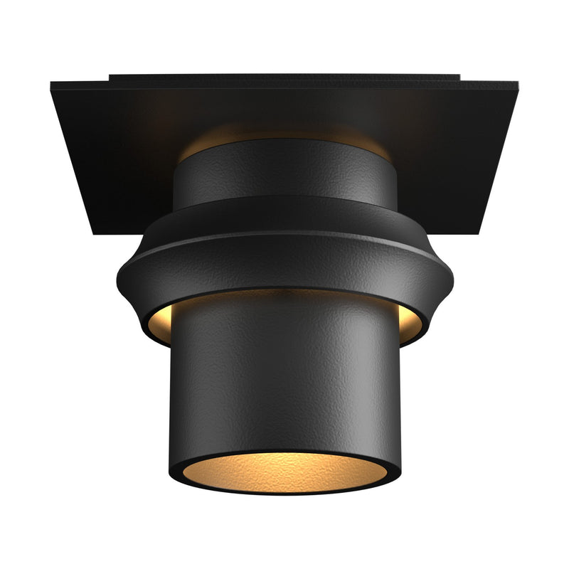 Hubbardton Forge 364901-SKT-80 One Light Outdoor Semi-Flush Mount, Coastal Black