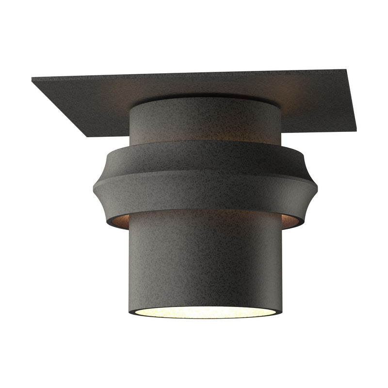Hubbardton Forge 364903-SKT-20 One Light Outdoor Semi-Flush Mount, Coastal Natural Iron