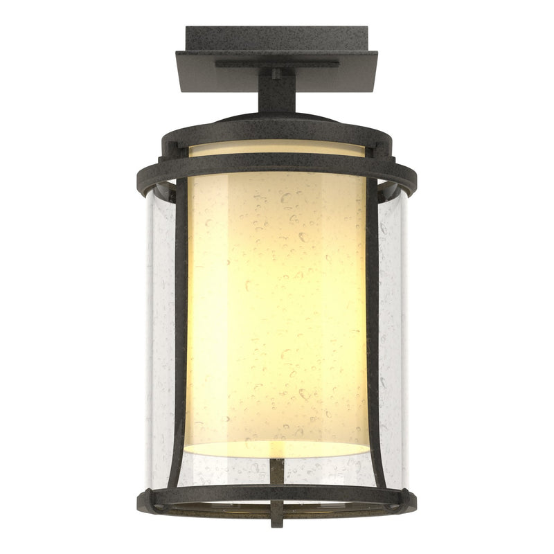 Hubbardton Forge 365605-SKT-20-ZS0297 One Light Outdoor Semi-Flush Mount, Coastal Natural Iron