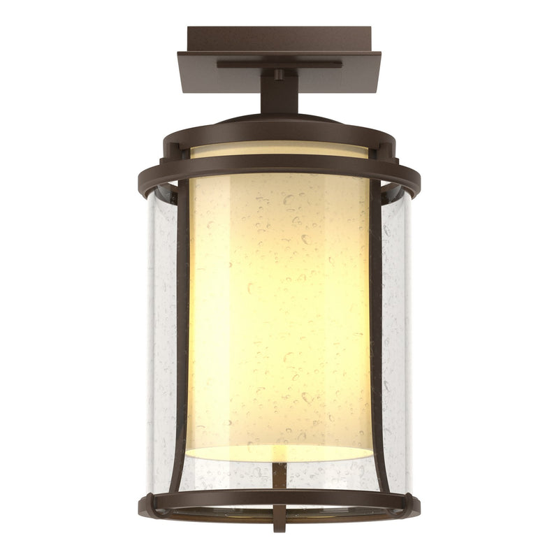 Hubbardton Forge 365605-SKT-75-ZS0297 One Light Outdoor Semi-Flush Mount, Coastal Bronze