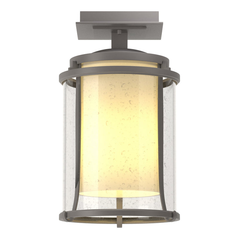 Hubbardton Forge 365605-SKT-78-ZS0297 One Light Outdoor Semi-Flush Mount, Coastal Burnished Steel