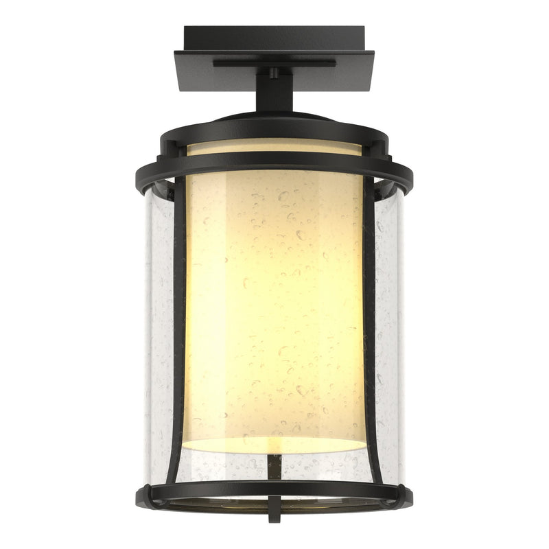 Hubbardton Forge 365605-SKT-80-ZS0297 One Light Outdoor Semi-Flush Mount, Coastal Black