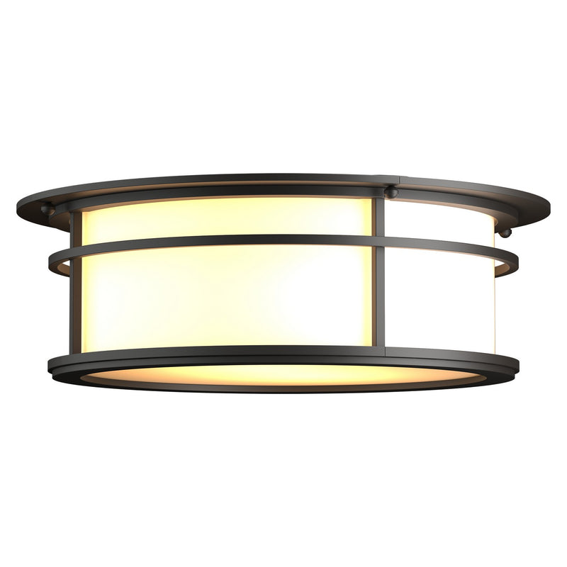 Hubbardton Forge 365650-SKT-14-GG0218 Two Light Outdoor Flush Mount, Coastal Oil Rubbed Bronze