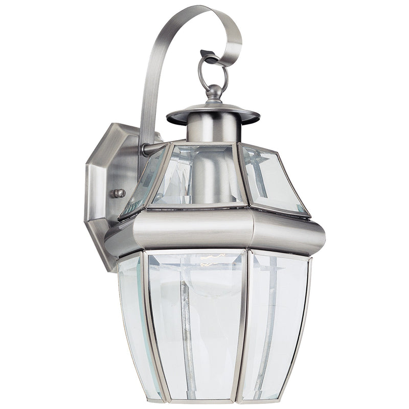 Generation Lighting 8067-965 One Light Outdoor Wall Lantern, Antique Brushed Nickel