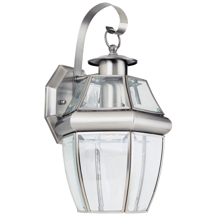Generation Lighting 8067-965 One Light Outdoor Wall Lantern, Antique Brushed Nickel