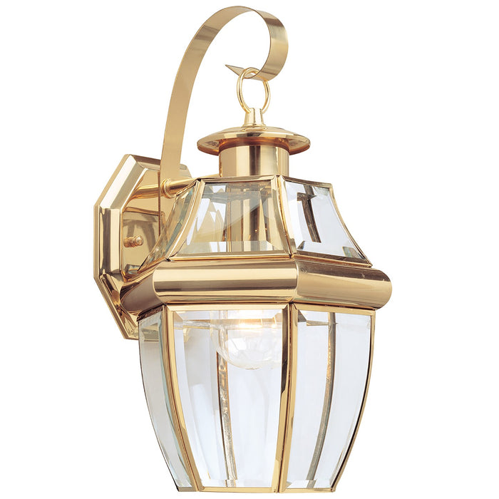 Generation Lighting 8067-02 One Light Outdoor Wall Lantern, Polished Brass