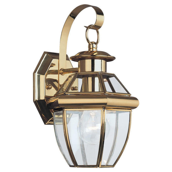 Generation Lighting 8037-02 One Light Outdoor Wall Lantern, Polished Brass