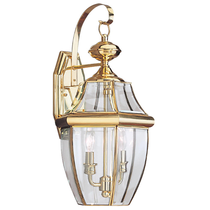 Generation Lighting 8039-02 Two Light Outdoor Wall Lantern, Polished Brass