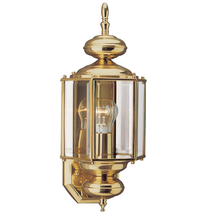 Generation Lighting 8510-02 One Light Outdoor Wall Lantern, Polished Brass