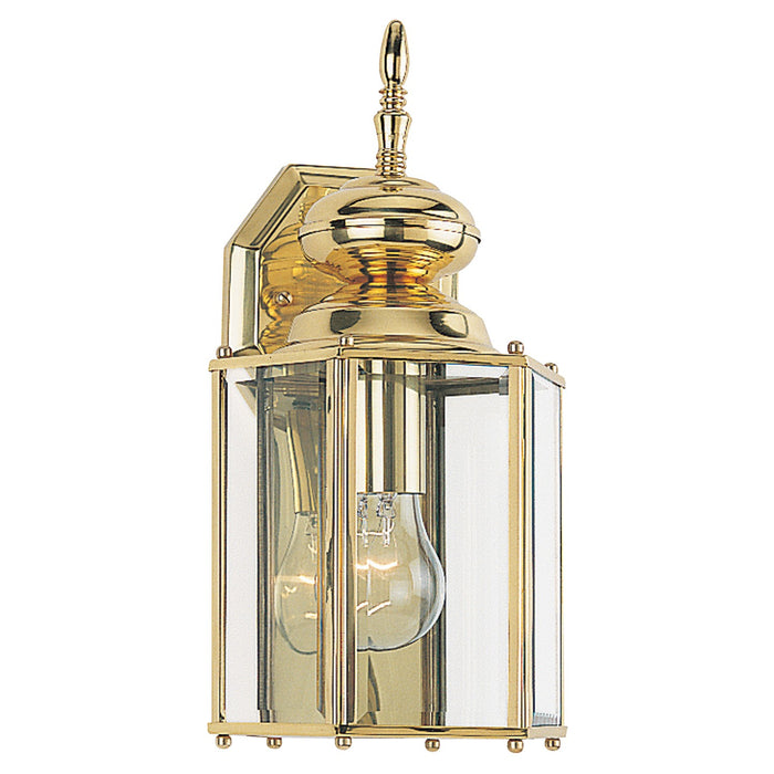 Generation Lighting 8509-02 One Light Outdoor Wall Lantern, Polished Brass