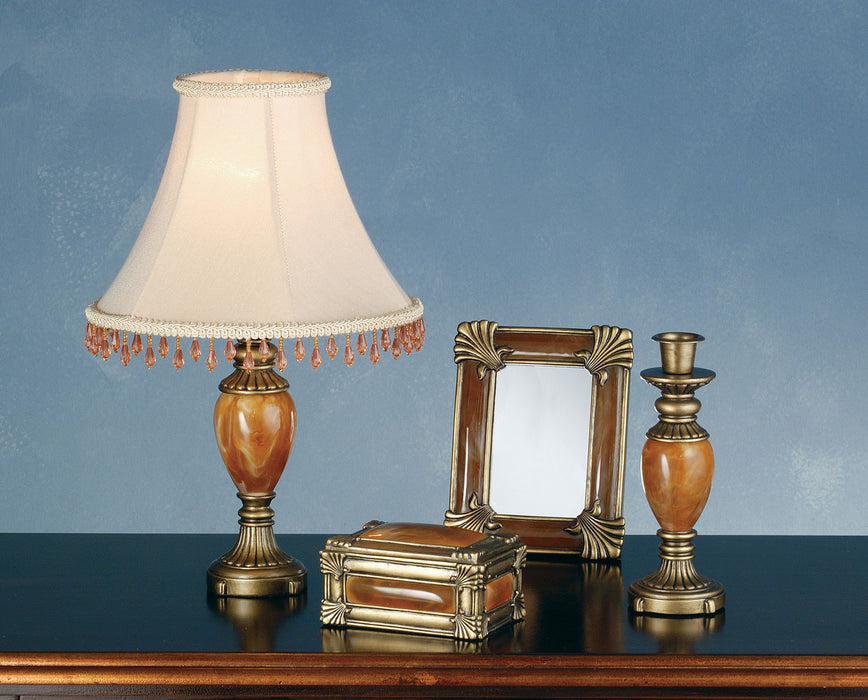 Meyda Tiffany 69537 Vanity Set, Ant Brass/Carnelian