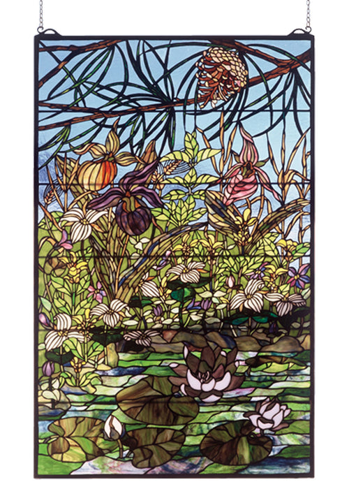 Meyda Tiffany 50563 Window, Blue Green Ca Pink Purple/Blue