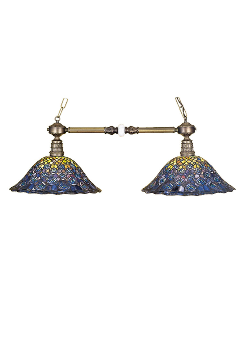 Meyda Tiffany 28503 Two Light Island Pendant, Mahogany Bronze