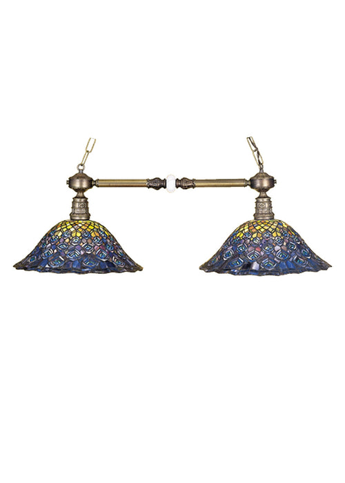 Meyda Tiffany 28503 Two Light Island Pendant, Mahogany Bronze