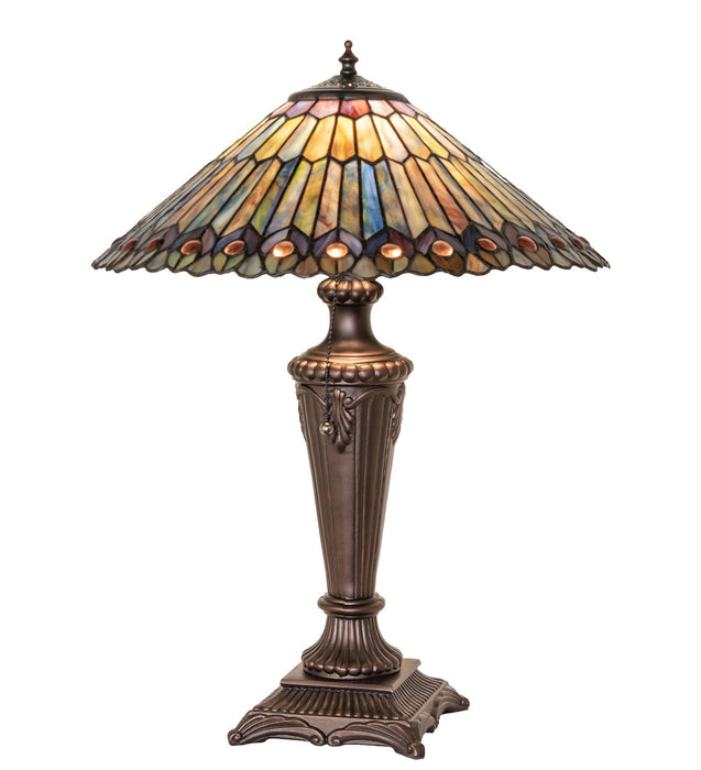 Meyda Tiffany 27563 Table Lamp, Green/Blue Purple/Blue Purple/Blue Purple