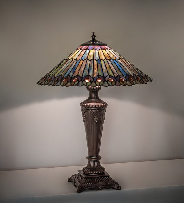Meyda Tiffany 27563 Table Lamp, Green/Blue Purple/Blue Purple/Blue Purple