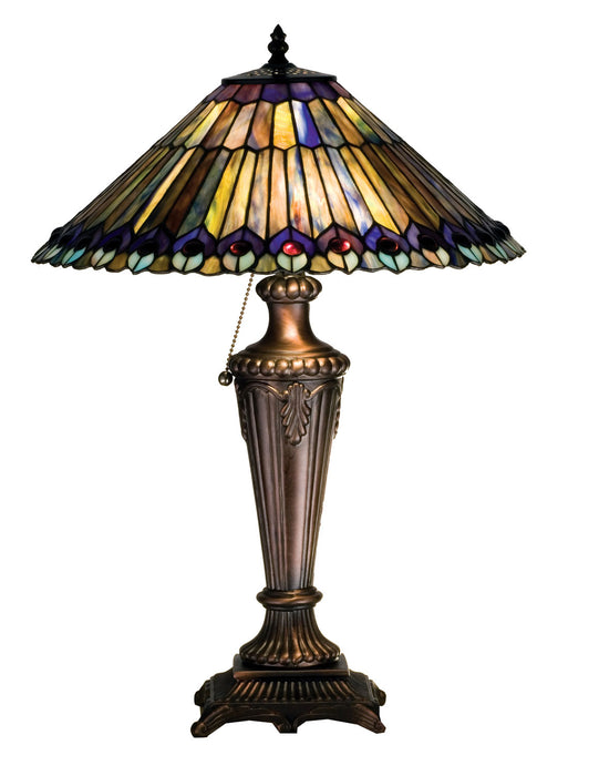 Meyda Tiffany 27563 Table Lamp, Green/Blue Purple/Blue Purple/Blue Purple