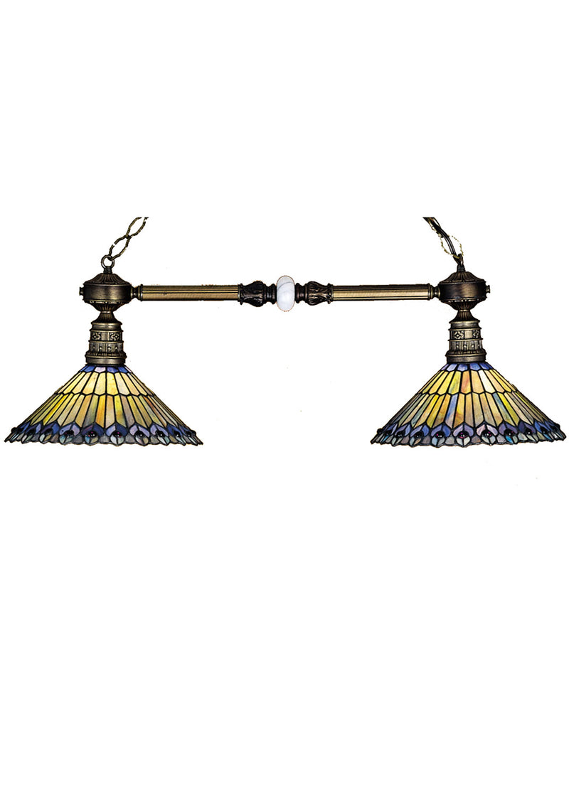 Meyda Tiffany 27411 Two Light Island Pendant, Craftsman Brown