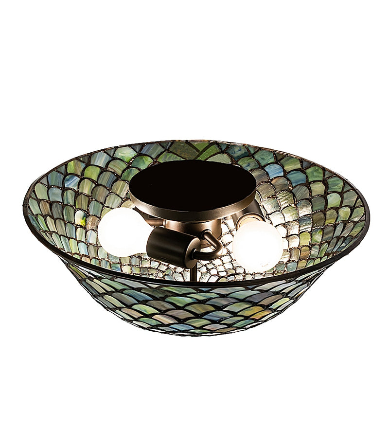 Meyda Tiffany 27437 Flushmount, Mahogany Bronze