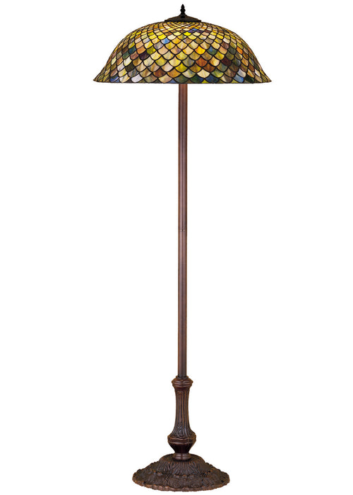 Meyda Tiffany 30456 Three Light Floor Lamp, Green/Blue