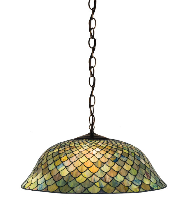 Meyda Tiffany 30455 Three Light Pendant, Burnished Copper