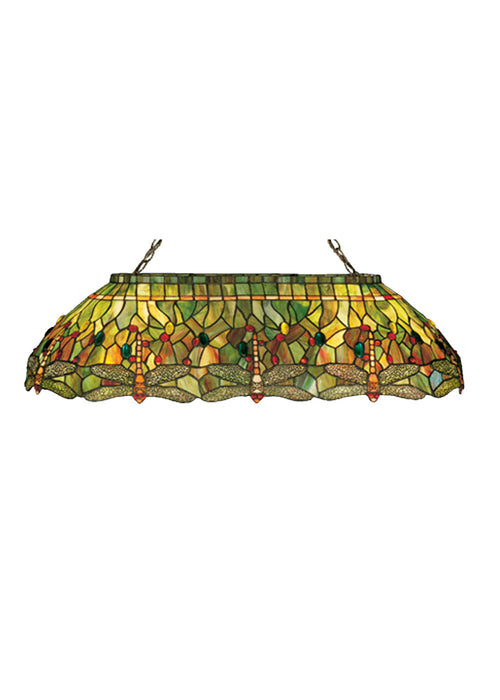Meyda Tiffany 26544 Six Light Oblong Pendant, Craftsman Brown