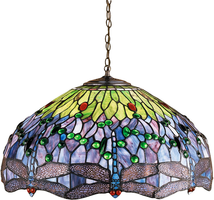 Meyda Tiffany 46584 Three Light Pendant, Mahogany Bronze