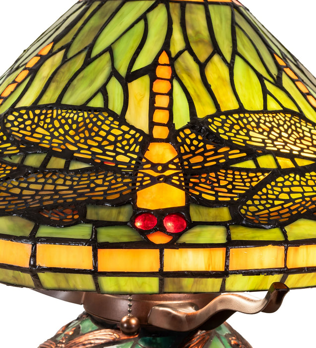 Meyda Tiffany 26681 Three Light Table Lamp, Mahogany Bronze