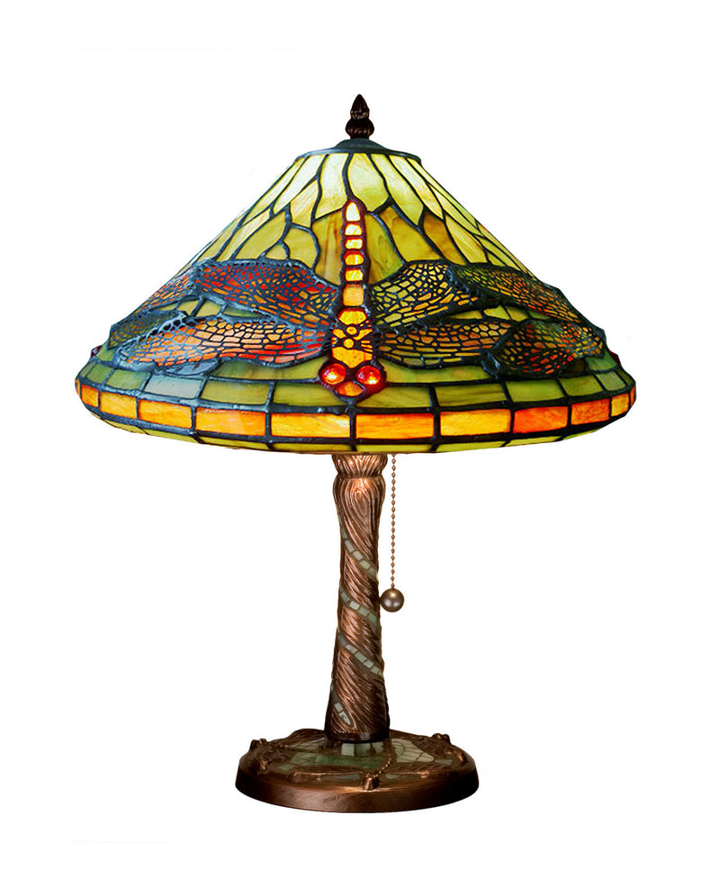 Meyda Tiffany 27158 One Light Table Lamp, Mahogany Bronze