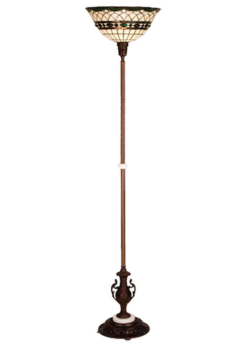 Meyda Tiffany 27534 Torchiere, Beige Green Pbagwr Green